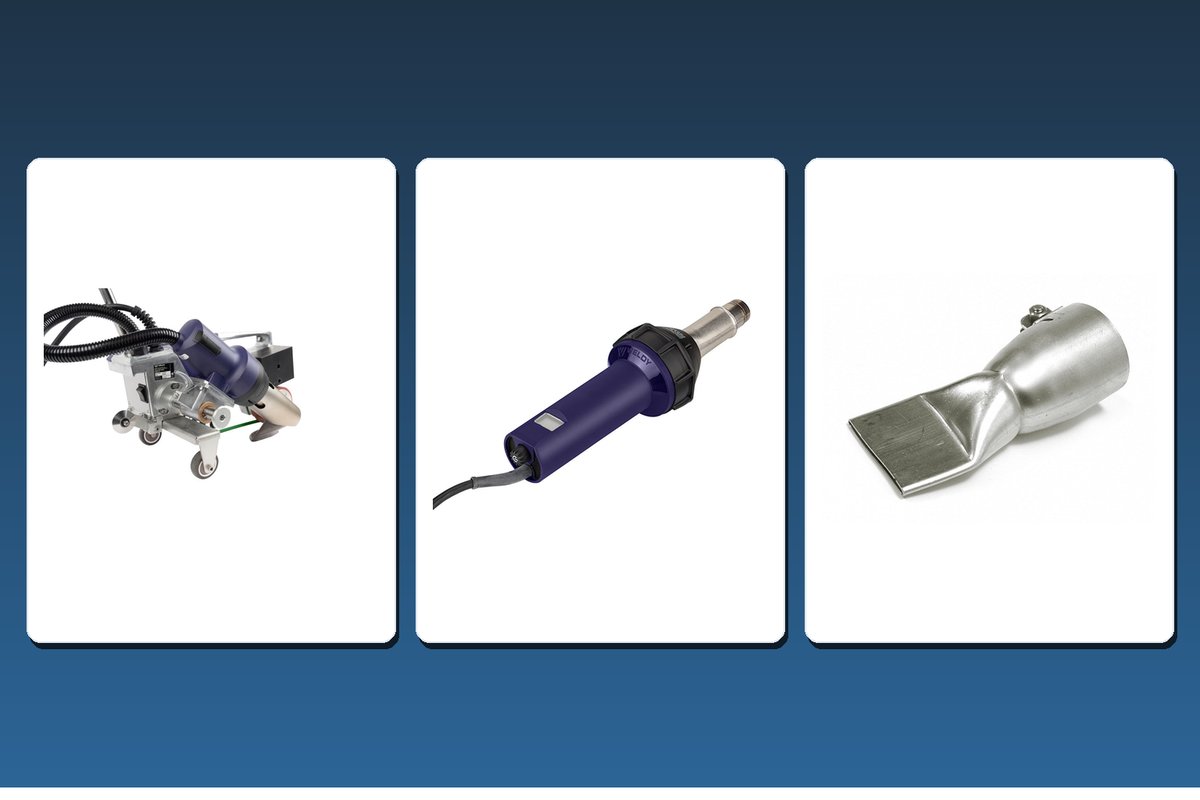 TPO roof welding problem diagnosis with a roofing welder, hot air gun and wide slot nozzle on a commercial roof