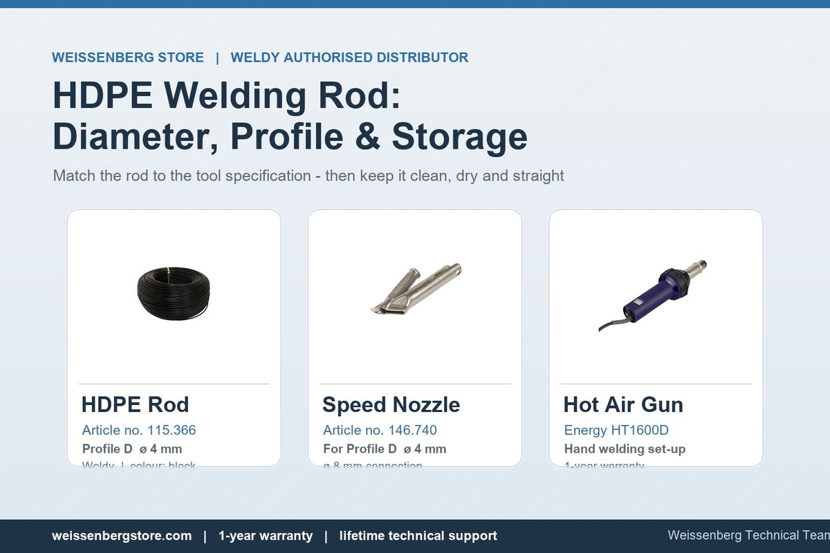 HDPE Welding Rod Guide: Diameter, Compatibility & Storage